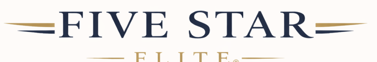 Five Star Flite logo navy+gold
